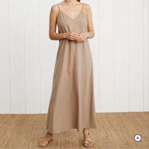 JENNI KAYNE Riviera Slip Dress Raw Silk Hazel L Large